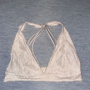 white/beige bralette size large